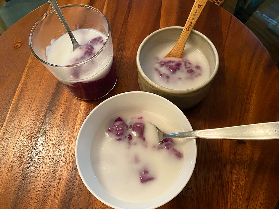 Ube Rice Pudding